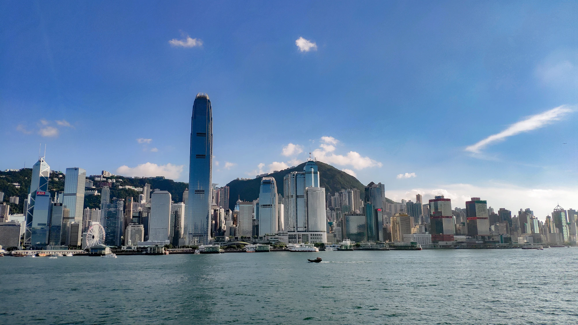 日間的香港島與維多利亞港景色